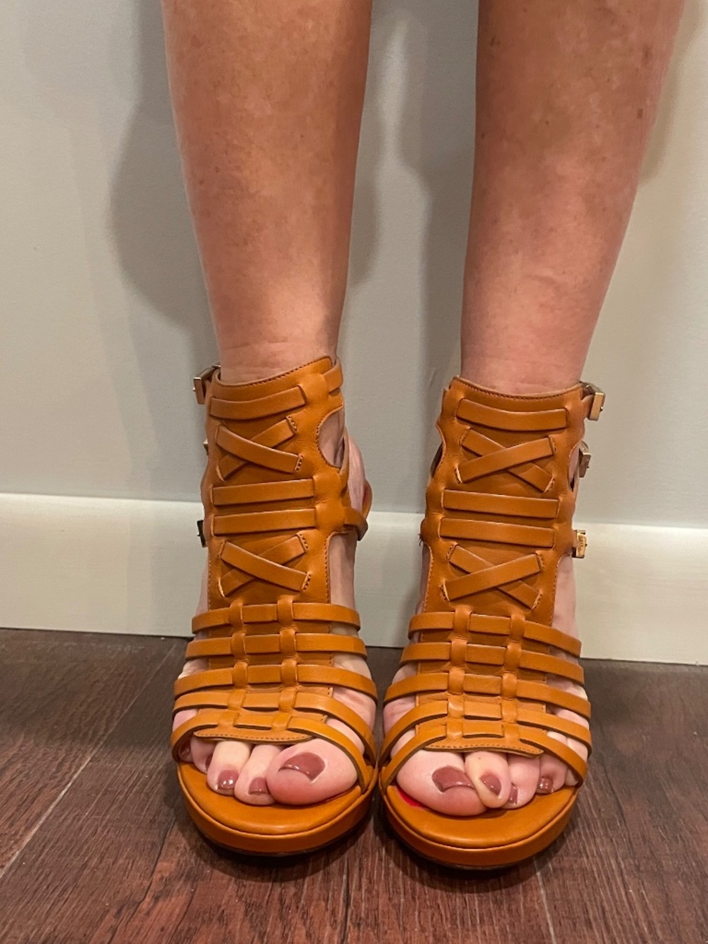 NNB CESARE PACIOTTI Carsmel Leather High Heel Sandals